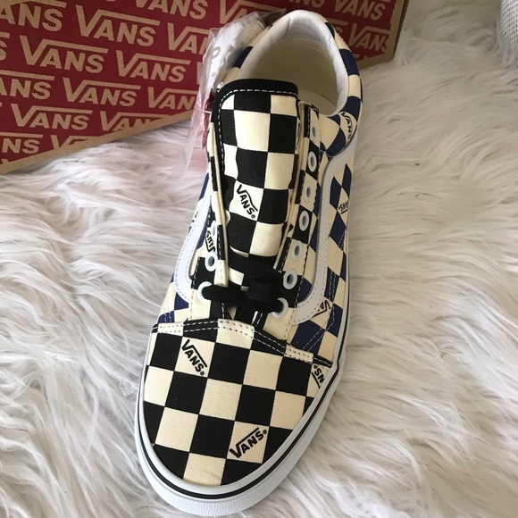 Last one✨Vans Old Skool 'Big Check Black Navy' - Picture 4 of 8